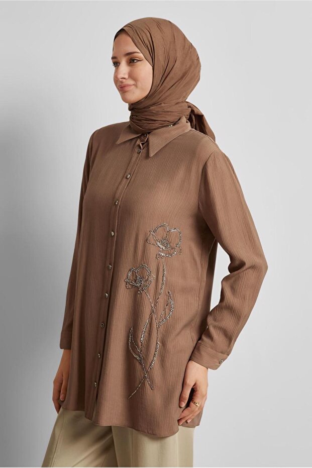 تونيك مطرز بالخرز 45709 - 1