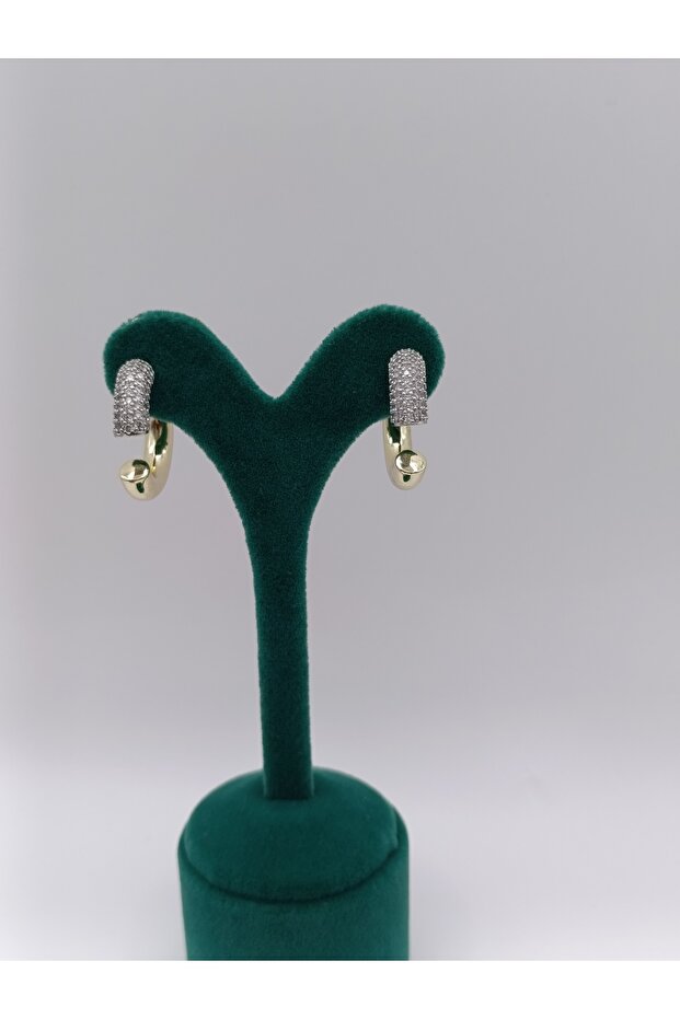 Halka Taşlı Küpe - 3