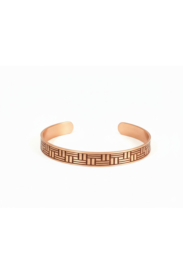 سوار نحاسي منقوش قابل للتعديل بنسبة 100% - 1