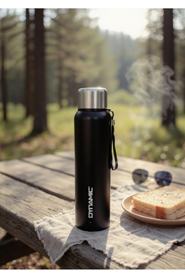 Paslanmaz Çelik Termos 1 Lt Siyah - 1