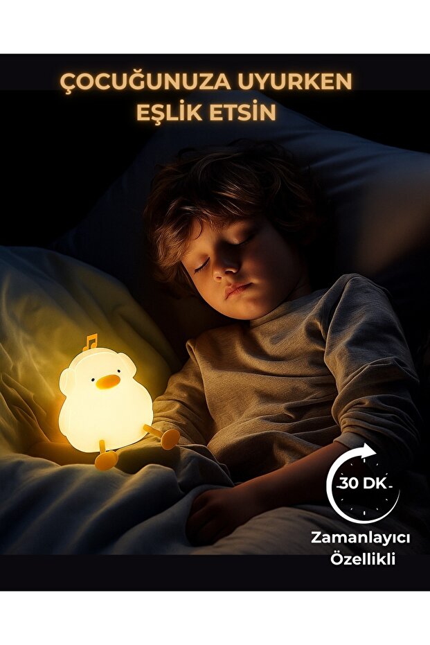 Silikon Ördek Gece Lambası - 6
