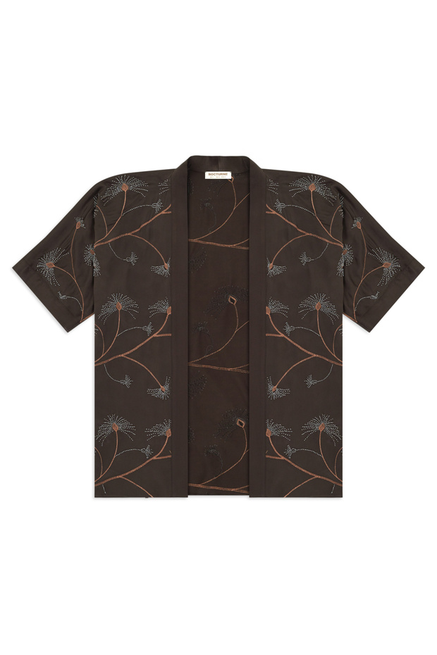 Boncuk İşlemeli Kimono - 1