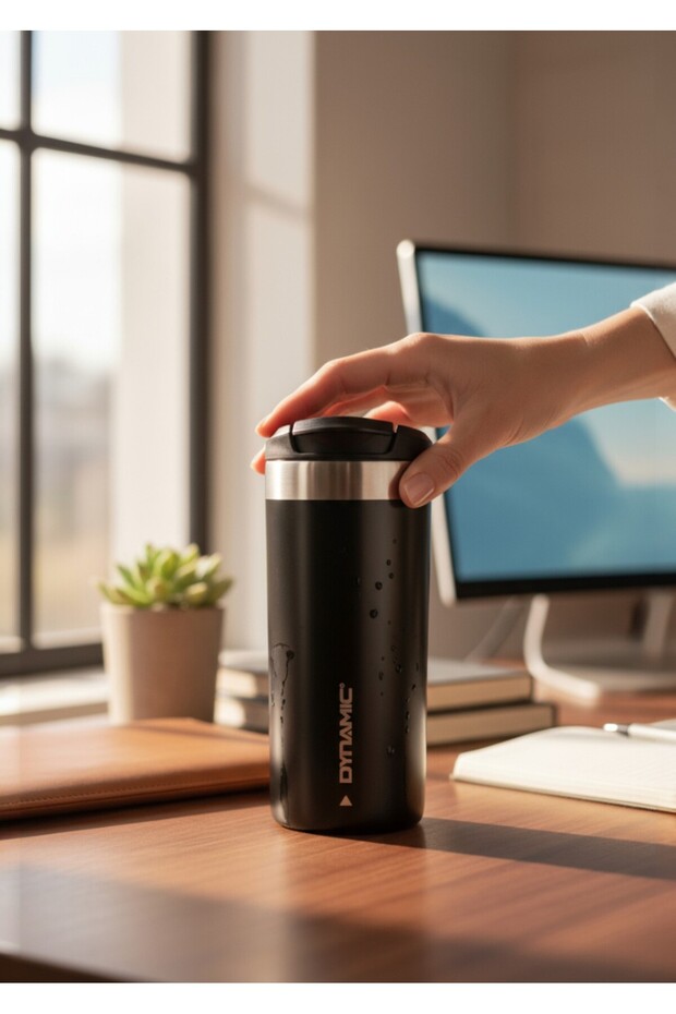 Dynamıc Paslanmaz Çelik Termos  350ML Siyah/Krem 2 Renk Seçeneği - 2