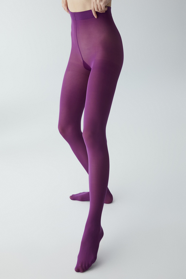 Micro 40 Mor Külotlu Çorap - 4