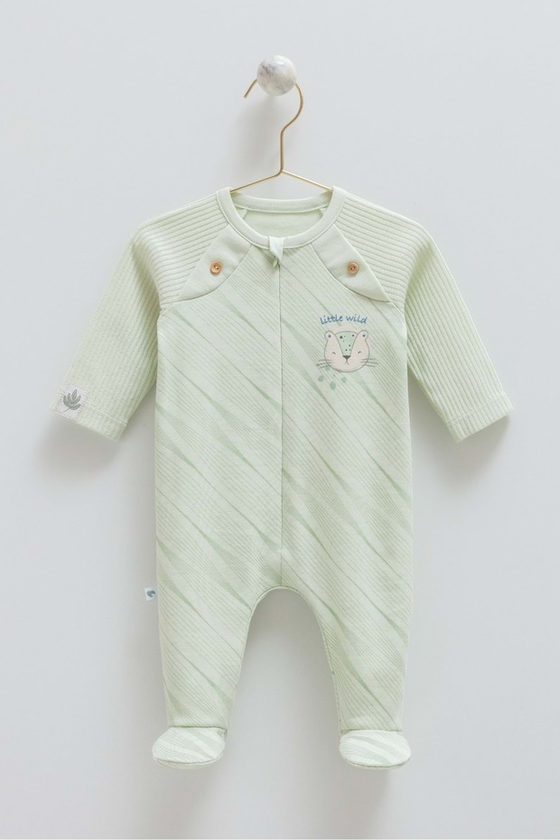 بدلة أطفال بسحاب أمامي من GOOD BABY باللون الأخضر