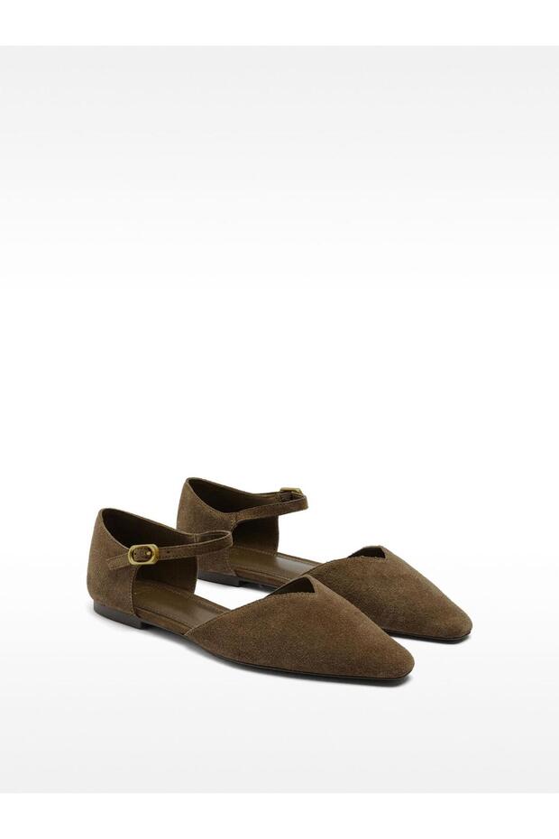 %100 Süet Deri Babet - 4