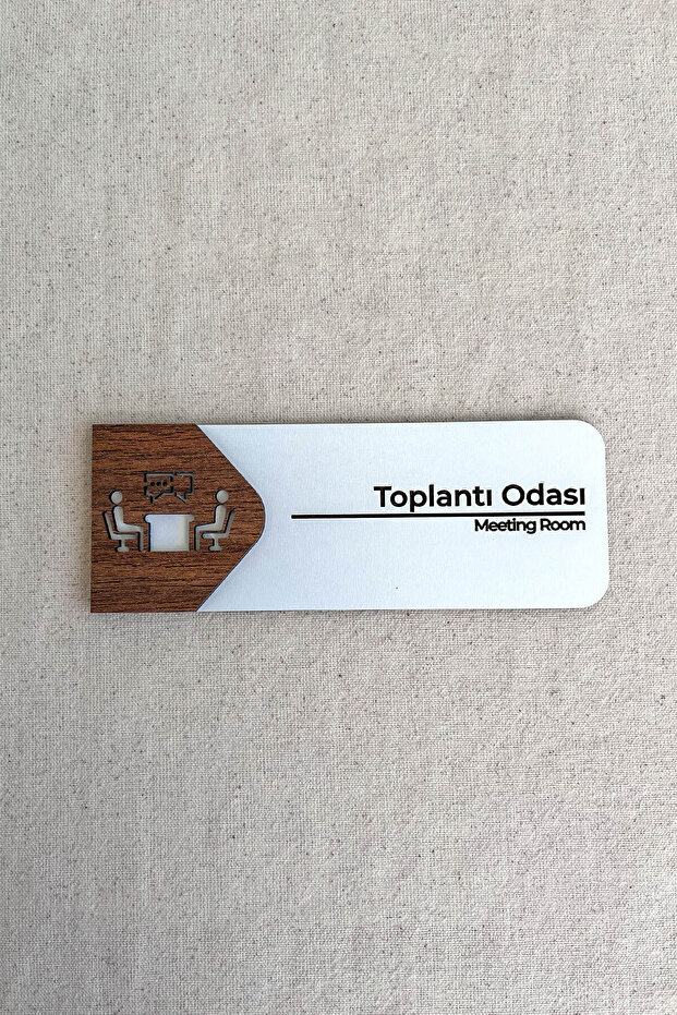 Meeting Room Door Sign – Mdf Office Directional Sign | 19X7 cm Double Layer