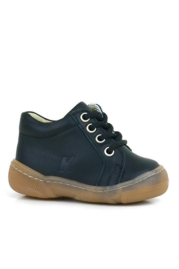 Anatomik Yumuşak Hakiki Deri Fermuarlı Siyah Bebek Bot Ayakkabı - 1