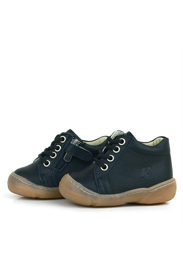 Anatomik Yumuşak Hakiki Deri Fermuarlı Siyah Bebek Bot Ayakkabı - 5