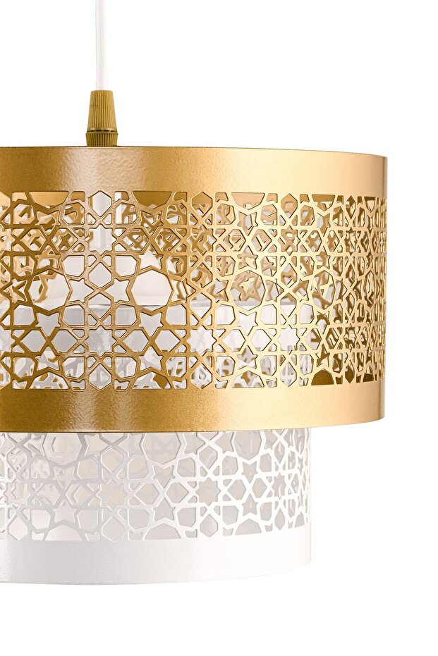 İKİ KATLI METAL SARKIT PASTA AVİZE - 5