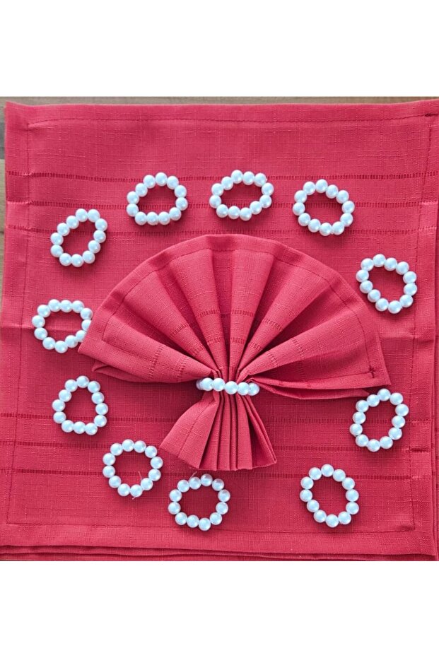 Colber Fabric American Serving Napkin and Ring (12 Pieces)