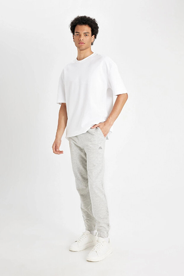 Regular Fit Eşofman Altı Cepli Basic Düz Beli Bağcıklı Lastikli Paça D4416ax24au - 3