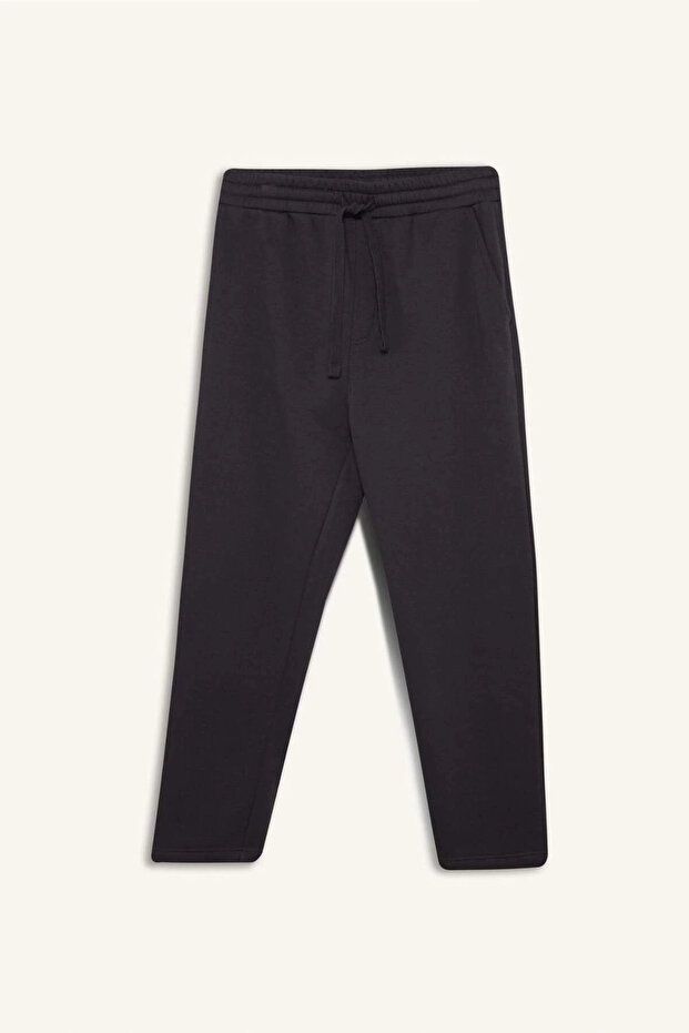Regular Fit Eşofman Altı İçi Polarlı Basic Düz Cepli Beli Bağcıklı Düz Paça D7836AX25SP - 7