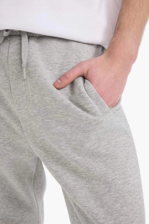 Regular Fit Fleto Cepli Düz Paça Kalın Eşofman Altı D7601AX25SP - 2