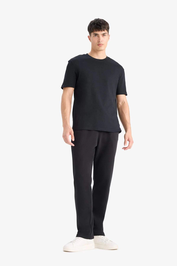 Regular Fit Eşofman Altı İçi Polarlı Basic Düz Cepli Beli Bağcıklı Düz Paça D7836AX25SP - 3
