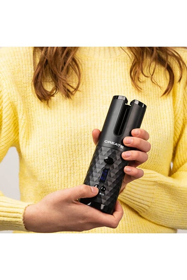 Portable automatic curler, CREATE, Tourmaline, black - 4