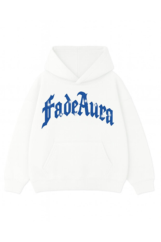 Fade Aura Glitter Stone Printed Unisex Oversize Hoodie