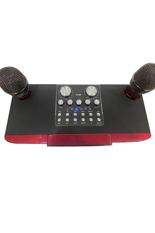 YS-208 Digital Signal Processor Karaoke Machine with Dual Wireless Microphone - 6