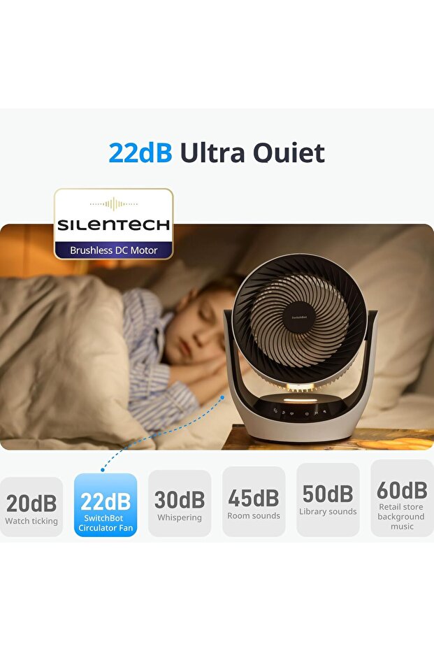 Smart Air Circulator Fan (Portable Rechargeable, 24 dB, 9 Speeds, Alexa Compatible) - 3