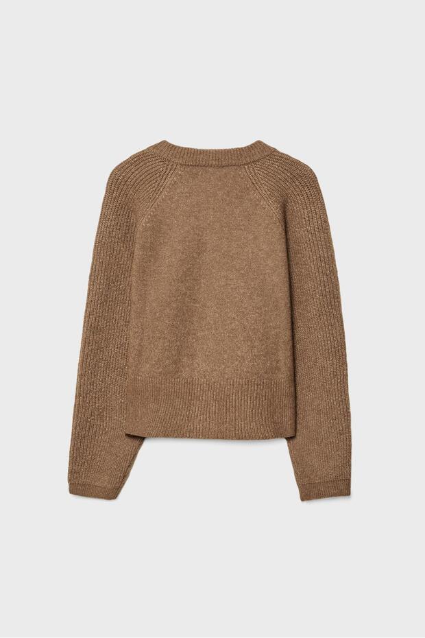 Düğmeli triko hırka - 5