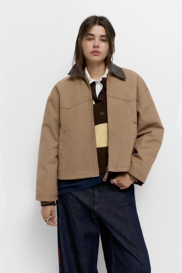 Yaka detaylı dikişli ceket - 3