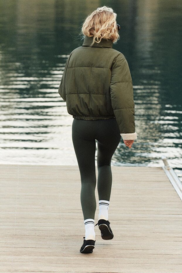 Çift Taraflı Suni Yünlü Kapitone Ceket - 5