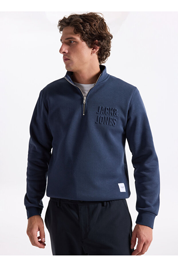 Turtleneck Navy Blue Men's Sweatshirt 12299799 Jornewove Sweat Smu