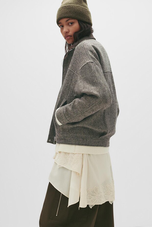 Oversize kaşe ceket - 4