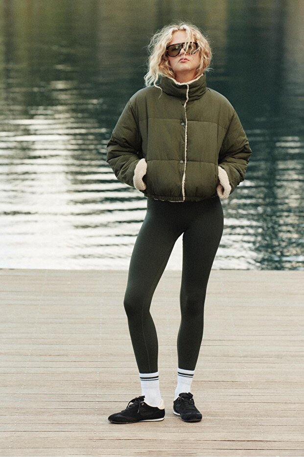 Çift Taraflı Suni Yünlü Kapitone Ceket - 3