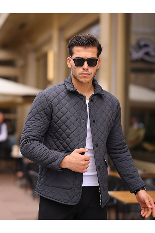 Çıtçıtlı Kapitone Mont - 2