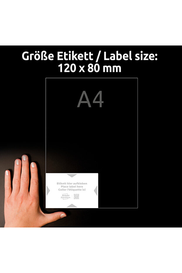 Support labels 8001-5, dimensions 120 x 80 mm, 4/A4, 5 sheets/top - 4