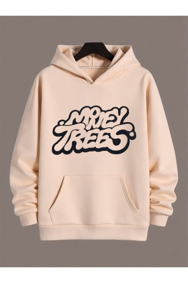 Unisex Money Trees Colorful Custom Printed Cotton Oversize Hooded Sweatshirt