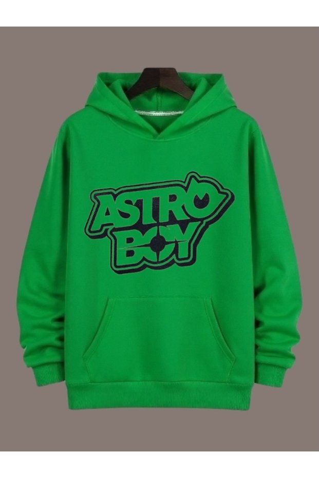 Unisex Astro Boy Colorful Custom Printed Cotton Oversize Hooded Sweatshirt