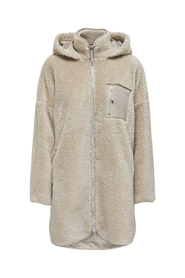 Kadin Bej Onlsascha Sherpa Jacket Cc Otw Mont 15230461-Cubansand - 7