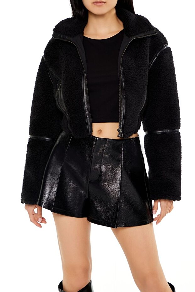 Suni Kürk Deri Ceket - 2
