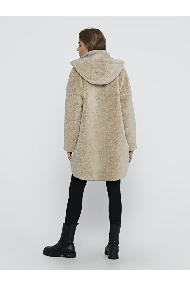 Kadin Bej Onlsascha Sherpa Jacket Cc Otw Mont 15230461-Cubansand - 6