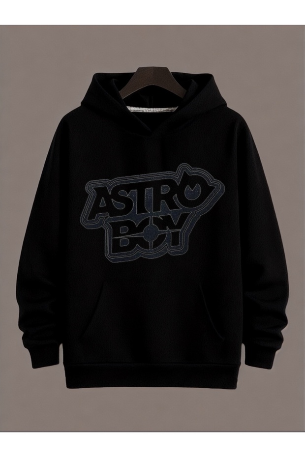 Unisex Astro Boy Colorful Custom Printed Cotton Oversize Hooded Sweatshirt