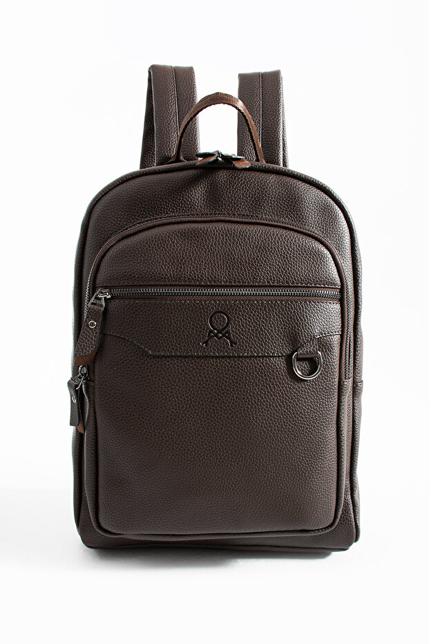 Leather Stylish and Functional Men's Backpack - 1
