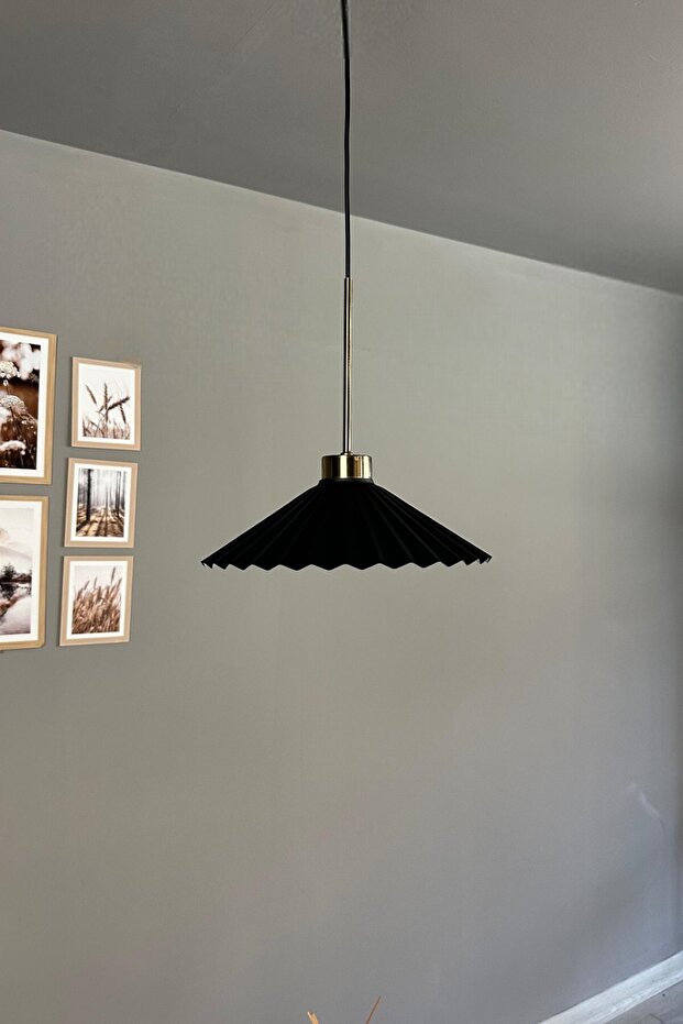 Avilla Siyah Metal Tekli Avize İnce Eskitme Başlık Rustik Mutfak Modern Sarkıt Aydınlatma - 5