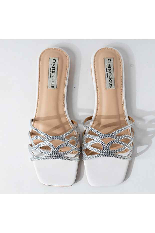 Denish Luxurious Rhinestones Sandals Handcrafted by Artisans Effortless Glamour for Every Occasion