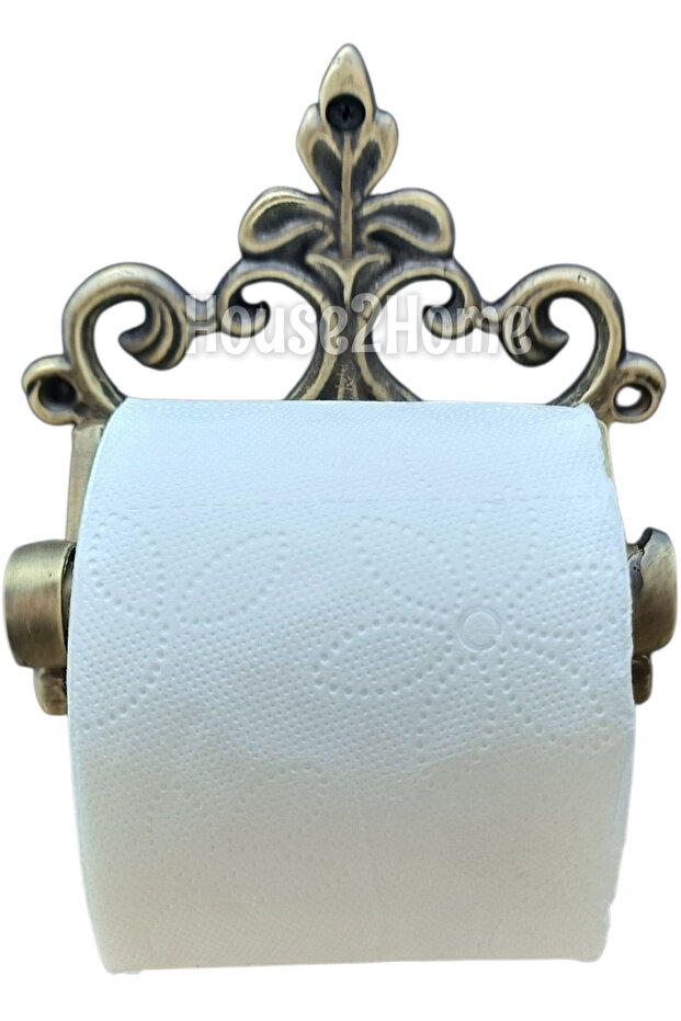 Handmade Brass Toilet Paper Holder Antique