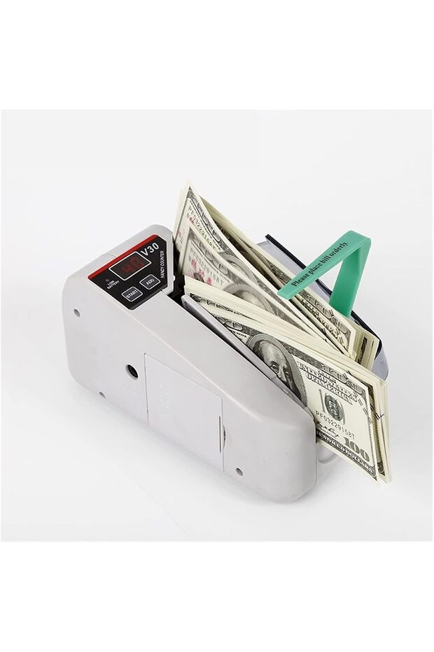 JKDYJPJ Money Counter Machine Bill Counter Machine V30 LED Display Mini Portable Bill Counter - 4
