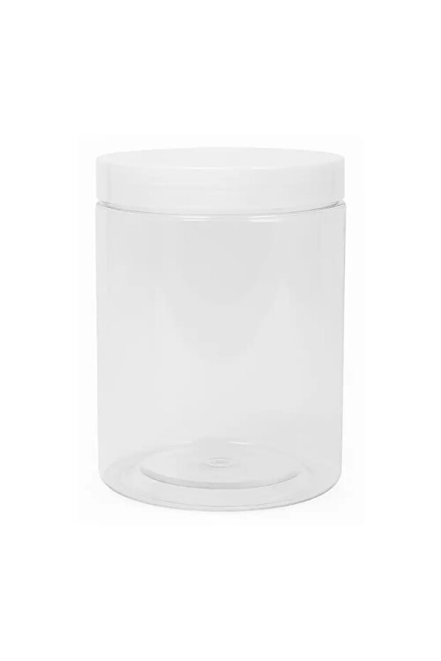 Airtight Round Plastic Storage Container Set Transparent With Leak Proof Lid- 4X1000ml - 1
