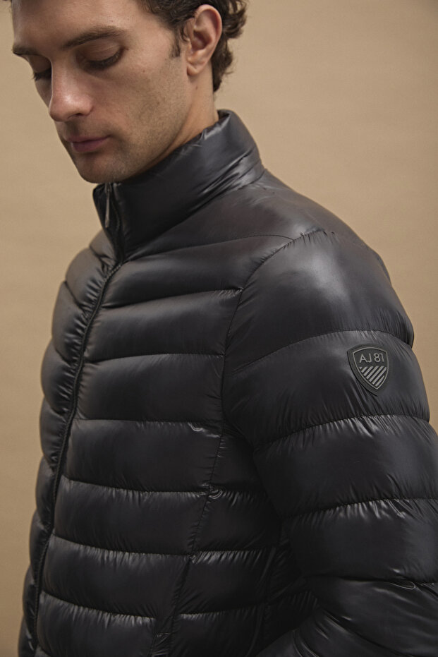 Erkek Basic Şişme Mont Siyah - 5