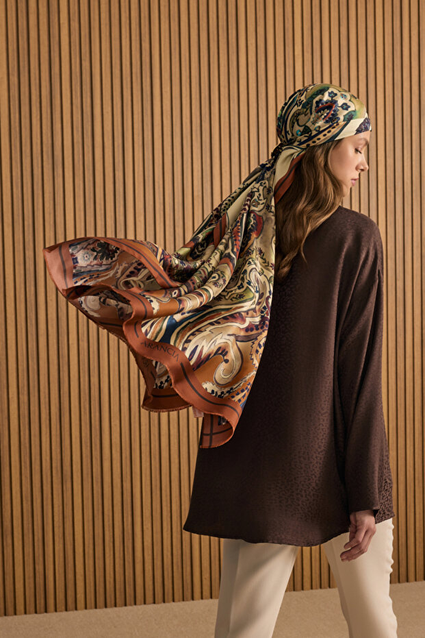 Dokusu Desenli Rayon Gömlek - 3