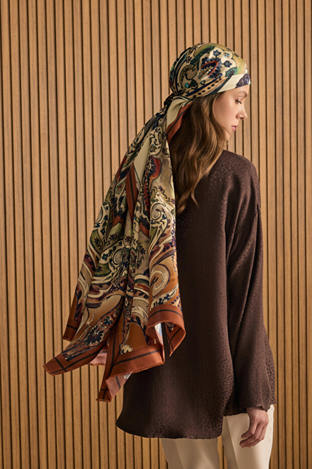 Dokusu Desenli Rayon Gömlek - 4