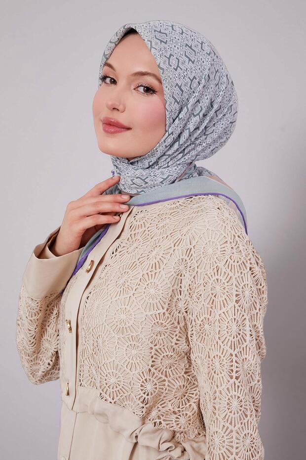 وشاح ناعم بنمط أحجية باللون الأخضر النعناعي - 3