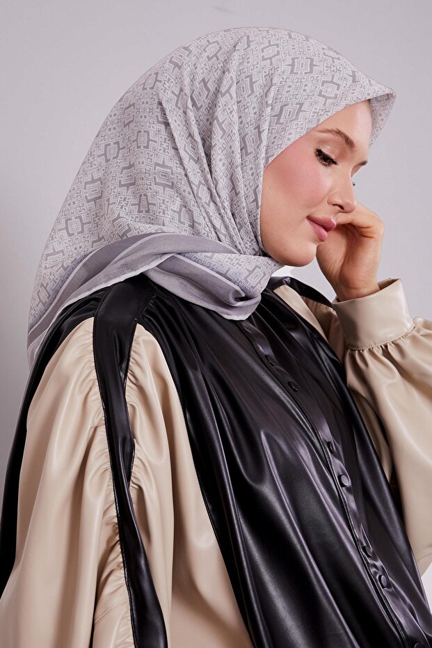 Mink Puzzle Pattern Soft Scarf - 1