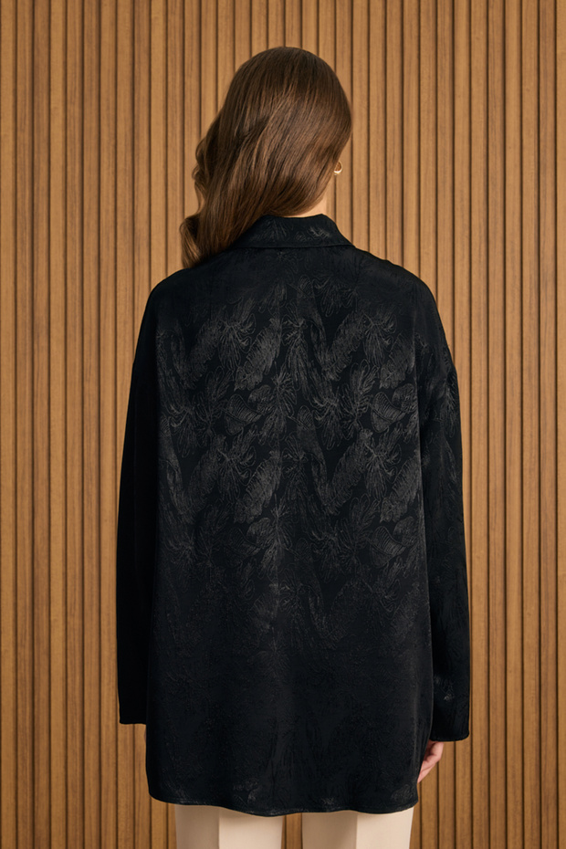 Dokusu Desenli Rayon Gömlek - 4