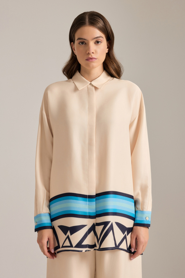 تونيك قطني منقوش بخطوط - 3